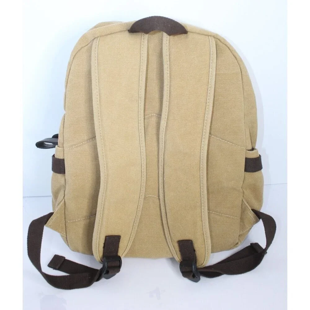 Anime‎ FAIRY TAIL Brown Tan Canvas Backpack Shoulder Bag Unisex College Travel